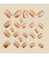 NA105 - Gold Three-Dimensional Embossed Gilded Nails